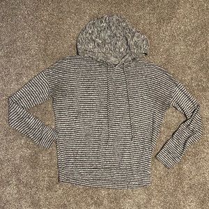 Lucky brand striped hooded sweater long sleeve
